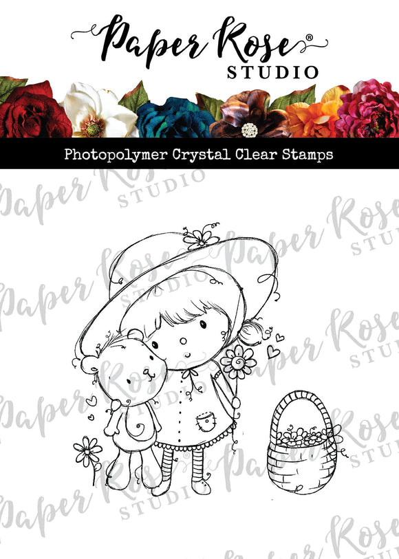 Flowers for Teddy Stamp Set - Paper Rose