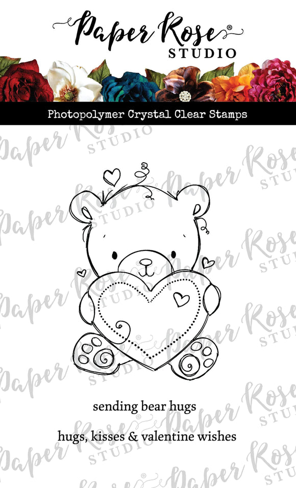 Valentine Heart Bear Stamp Set - Paper Rose