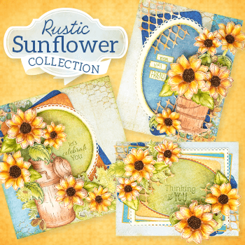 Rustic Sunflower (Sept21) - Heartfelt Creations **Pre-Order**