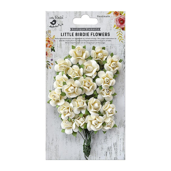 Little Birdie Catalina Paper Bouquet 20/Pkg - Ivory Pearl  (CR66994)