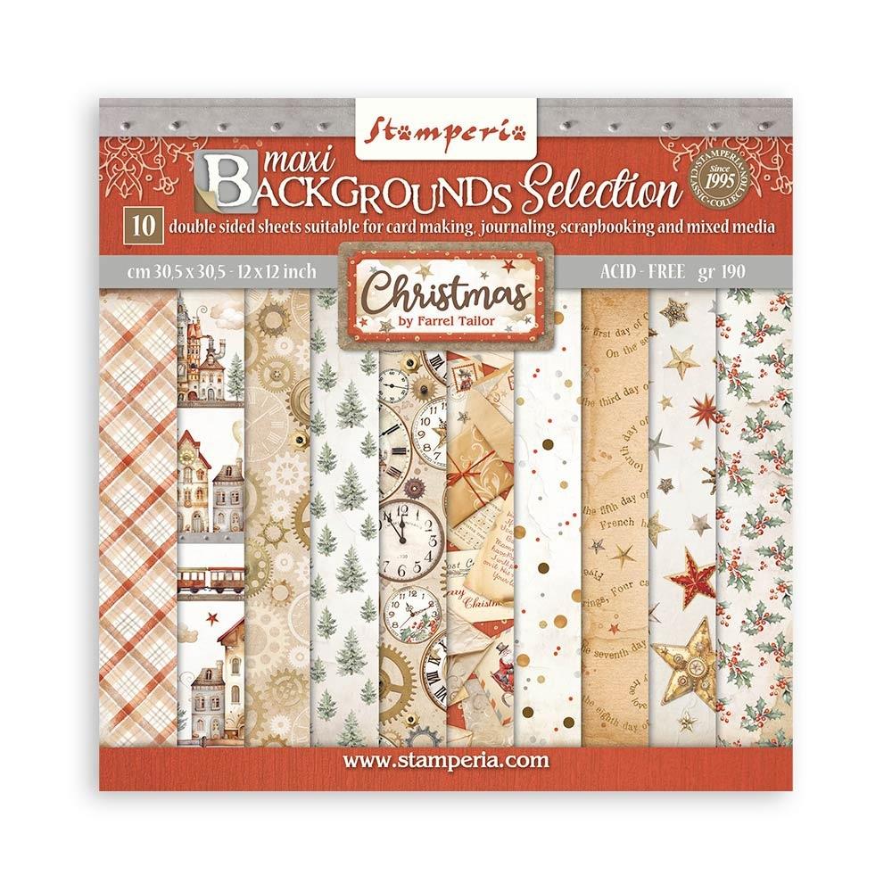 Paper Pack 12" x 12" Background Papers - Gear up for Christmas