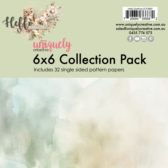 UCP2869 :  6 x 6  Collection Pack (32 sheets) (Hello Darling)