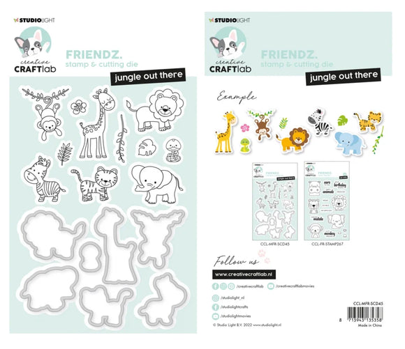 Friendz - Jungle out there : Craftlab Essentials Stamp and Cutting Die Set