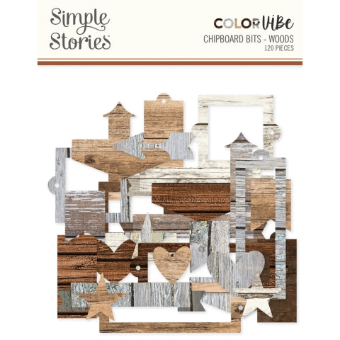 Colour Vibe Chipboard Bits & Pieces - Woods