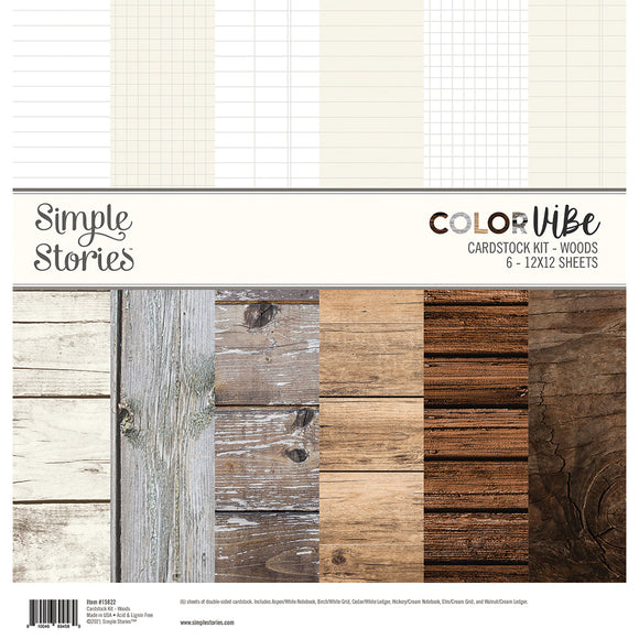 Colour Vibe 12x12 Cardstock Kit - Woods