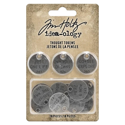 Tim Holtz - Metal Adornment - Thought Tokens