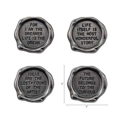 Tim Holtz - Metal Adornment - Quote Seals