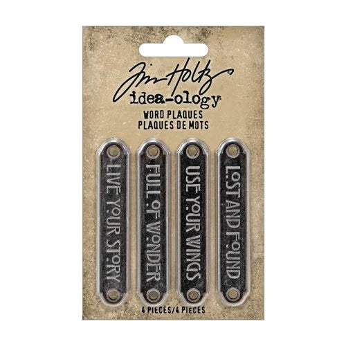 Tim Holtz - Metal Adornment - Word Plaques