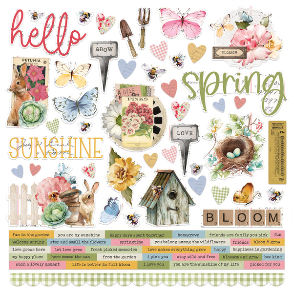 Vintage Spring Garden - Cardstock Stickers (Simple Stories)