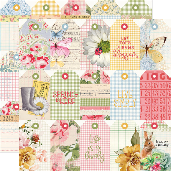 Vintage Spring Garden - Paper : Tag Elements (Simple Stories)