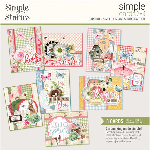 Vintage Spring Garden - Simple Cards - 8 Card Kit (Simple Stories)
