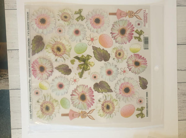 Printed Clear Sheet : Series 4/17 - Easter Gerbera (Sospeso Trasparentene)