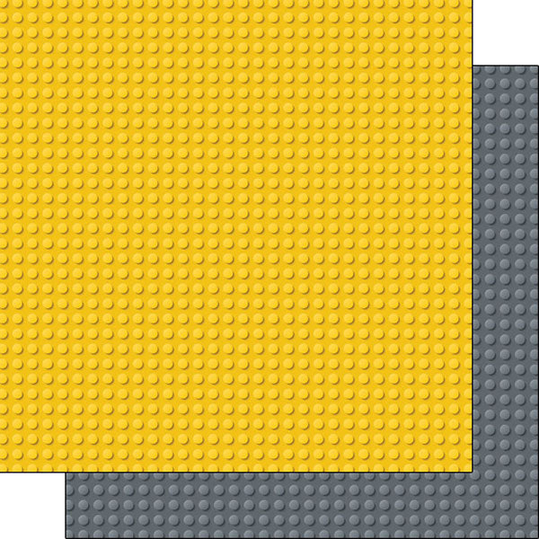 Building Block Yellow/Grey DS 12x12 Paper