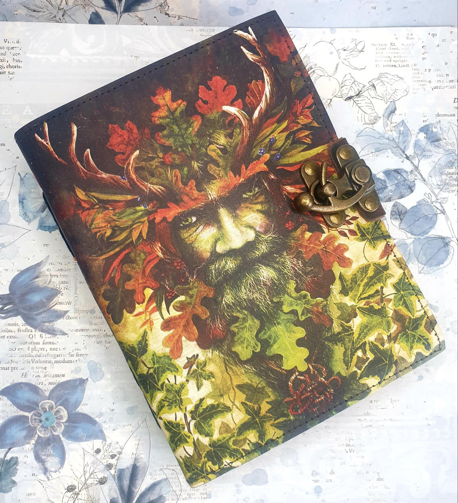 Handmade Leather Journal : 6" x 8" - Dionysus  (God of Wine)