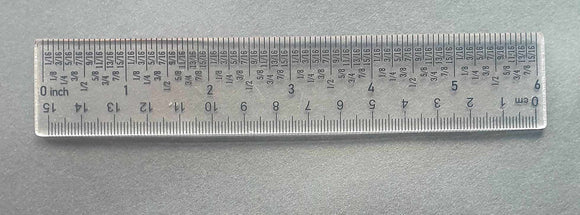 Clear Plastic Small Ruler 6