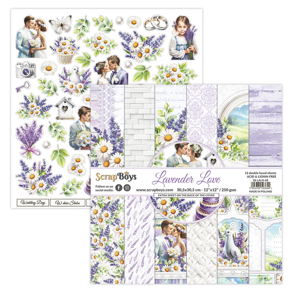 LALO-08 : Lavender Love - 12"x12" Paper Pack