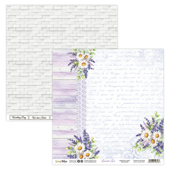 LALO-01 : Lavender Love- 12x12 Scrapbooking Paper