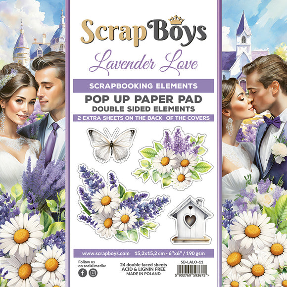 LALO-PU : Lavender Love - 6 x 6 POP Up Paper Pad