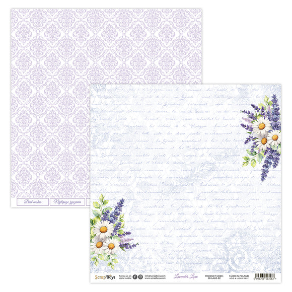 LALO-02 : Lavender Love- 12x12 Scrapbooking Paper