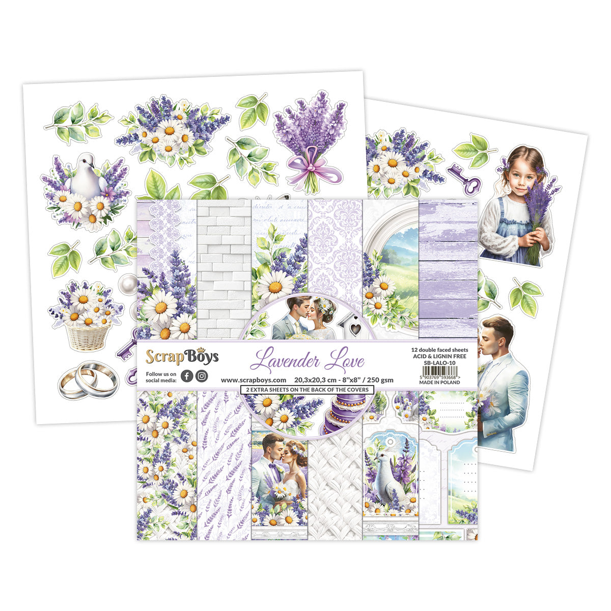 LALO-10 : Lavender Love - 8 x 8 Paper Pad – Craftables