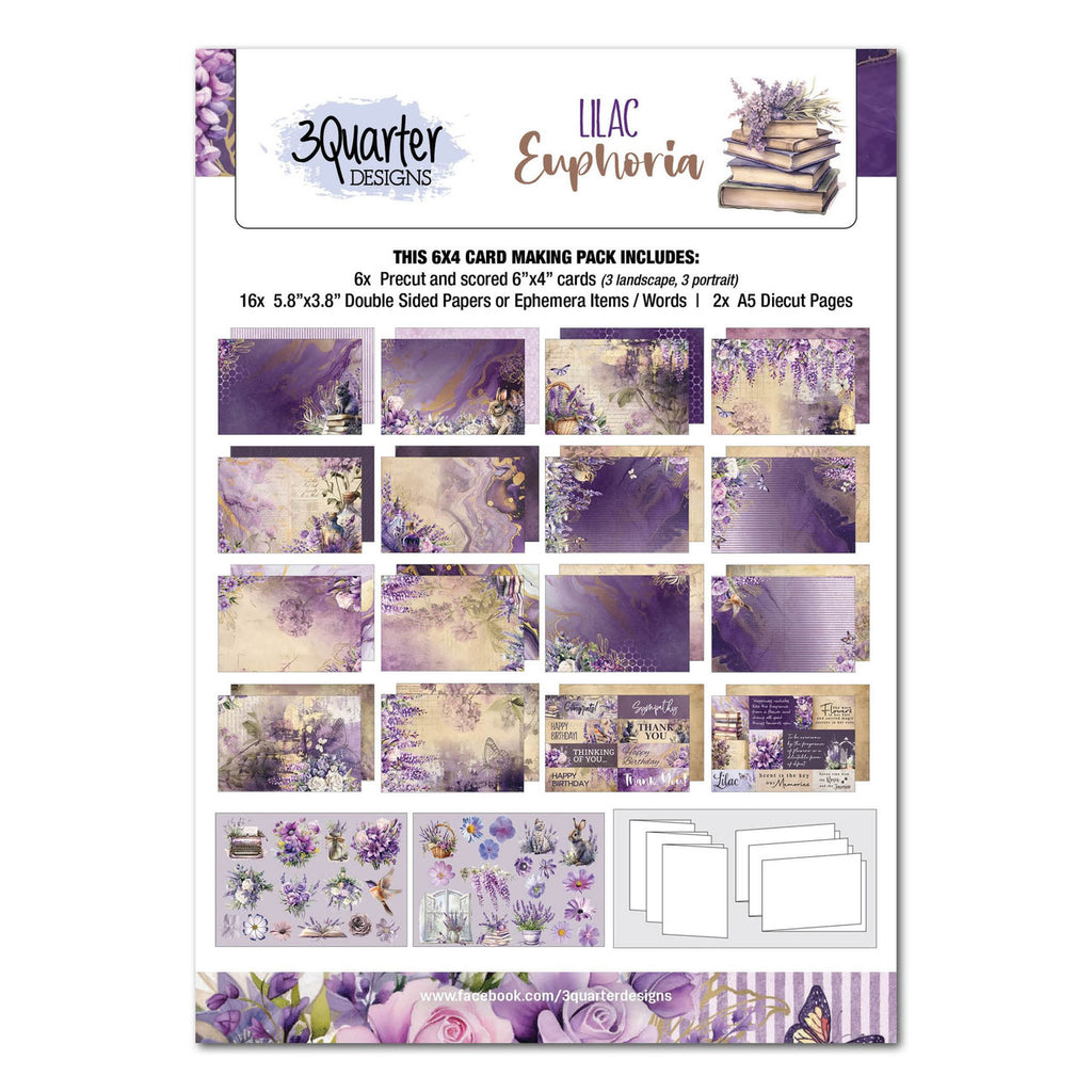 3Quarter Designs - Lilac Euphoria 6" x 4" Card Pack