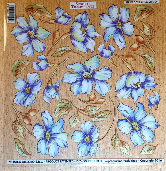 Printed Clear Sheet : Series 3/12 - Rosa Virgo (Sospeso Trasparentene)