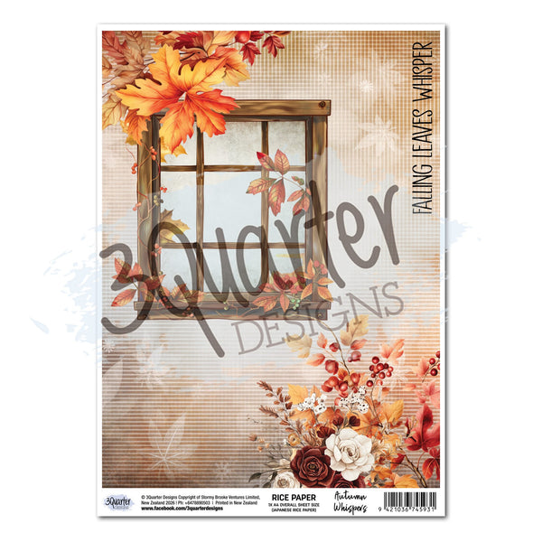 Autumn Whispers A4 Rice Paper Sheet