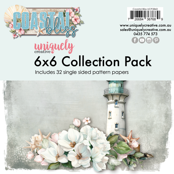 UCP2843 :  6 x 6  Collection Pack (32 sheets) (Coastal Bliss)