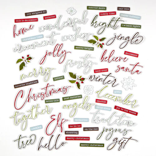 Chipboard Words : Evergreen Season - (49&Market)