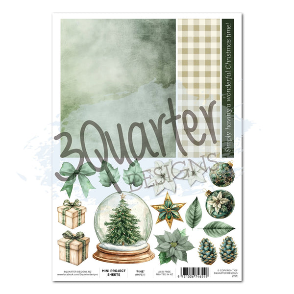 Pine Festivities A4 Project Sheet