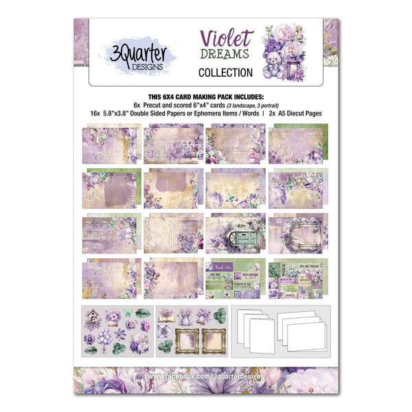 Violet Dreams  6" x 4" Card Pack