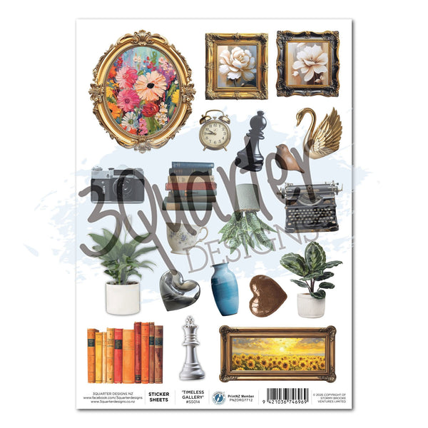 Timeless Gallery A4 Sticker Sheet