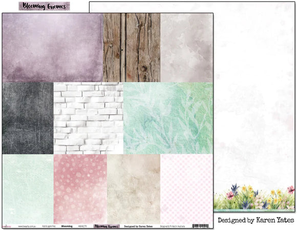 Blooming Gnomes  : Blooming 12x12 Scrapbooking Paper