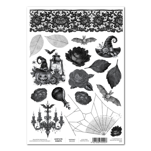 3Quarter Designs - Gothic Innovation - A4 Acetate Sheet