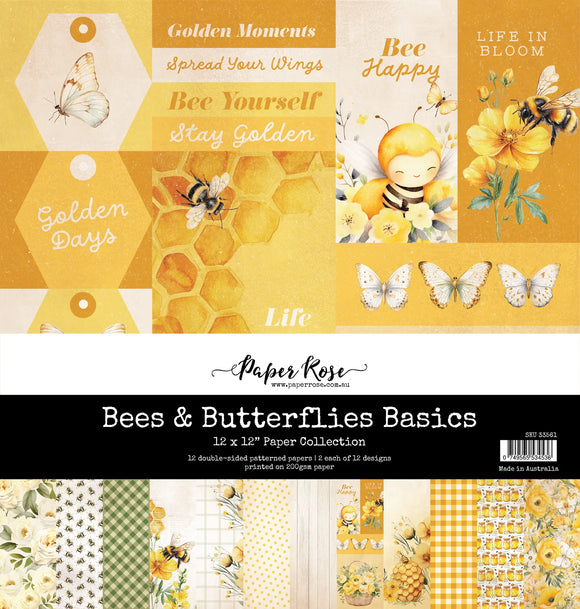 Craftables Sticker Paper Bees and Butterflies by Paper Rose – Craftables