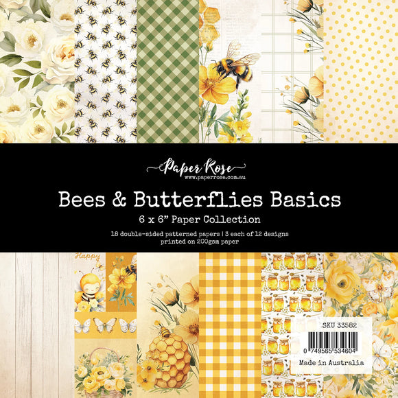 Bees and Butterflies Basics : 6x6 Paper Pad