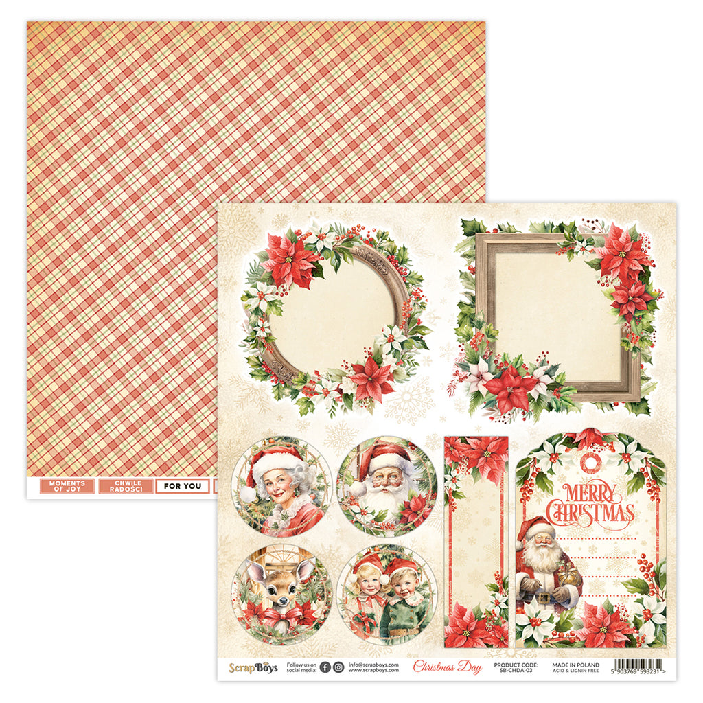 CHDA-03 : Christmas Day - 12x12 Scrapbooking Paper