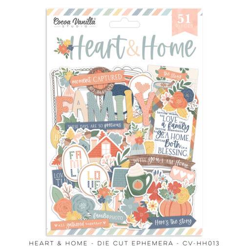 Die Cut Ephmera : CV-HH013- Heart & Home