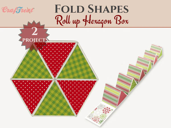 Craftreat : Project Template - Hexagon Roll up - White 2pcs