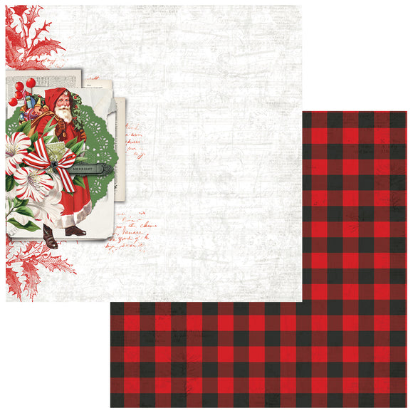 Yuletide Abundance 12x12 paper : Evergreen Season - (49&Market)