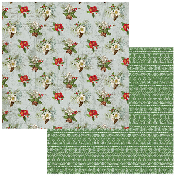 Cheerful Christmas 12x12 paper : Evergreen Season - (49&Market)