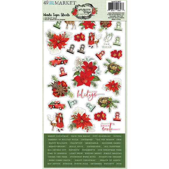 Washi Sheets : Evergreen Season - (49&Market)