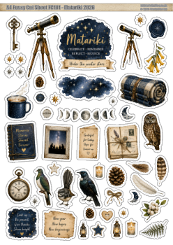 FC101 - Matiriki 2026 A4 Fussy Cut Sheet/Die Cut Pack