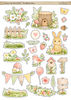 FC107 - Woodland Cuties - A4 Fussy Cut Sheet/Digital Download/Die Cuts