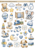 FC108 - Sweet Baby Boy - A4 Fussy Cut Sheet/Digital Download/Die Cuts