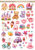 FC113 - Toddler Girl - A4 Fussy Cut Sheet/Digital Download/Die Cuts