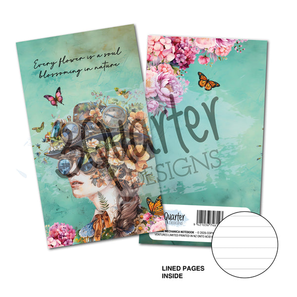 Floral Mechanica Mini Notebook