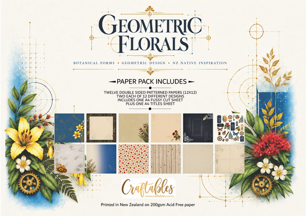 Geometric Florals 12x12 Paper Pack