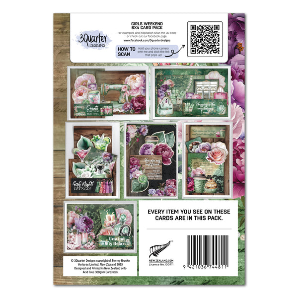 3Quarter Designs - Girls Weekend  6" x 4" Card Pack