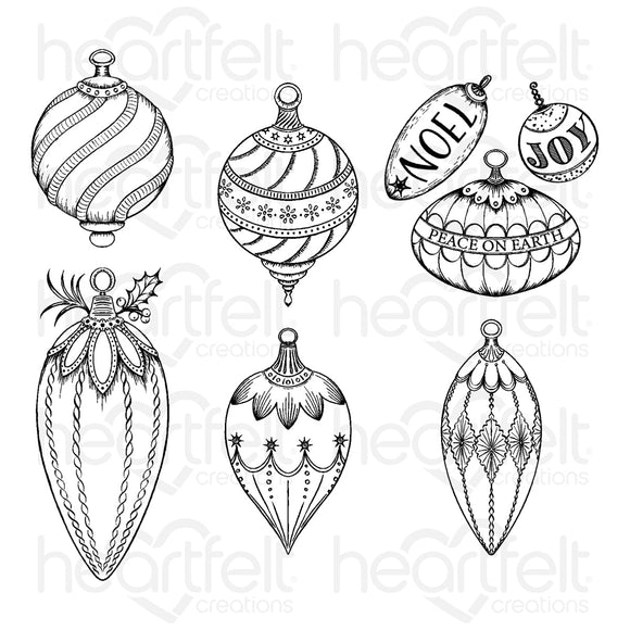 HCPC-31031/HCD1-7467 : Noel Holiday Ornaments Stamp & Die Combo